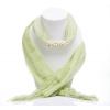 Olive-Green Two Tone Scarf Decorated With Howlite